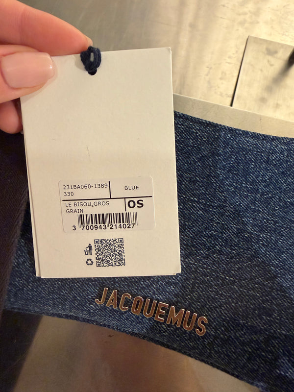 Jacquemus Le Bisou Gros Grain Blue Crossbody Bag