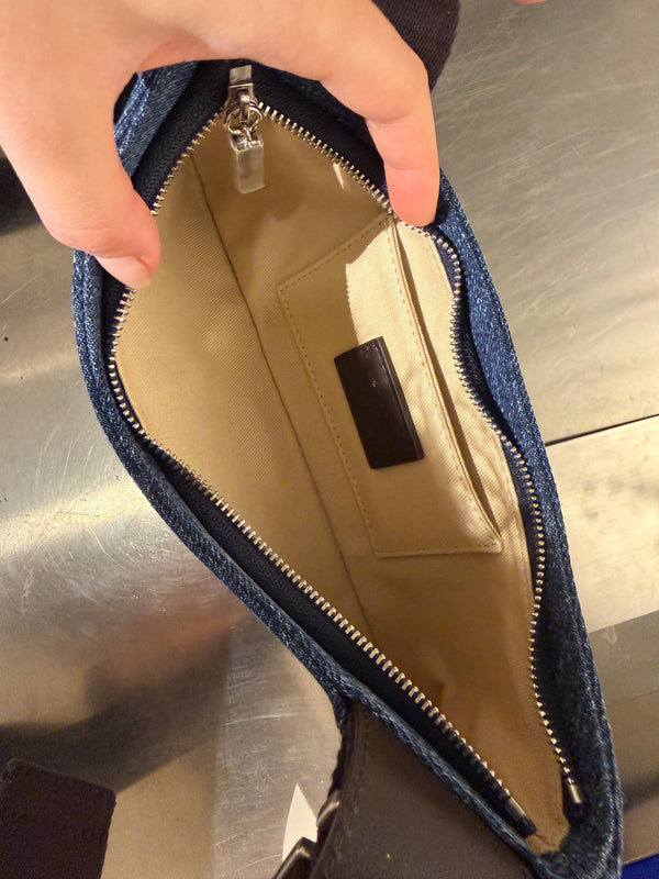 Jacquemus Le Bisou Gros Grain Blue Crossbody Bag
