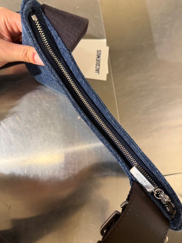 Jacquemus Le Bisou Gros Grain Blue Crossbody Bag