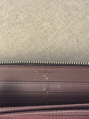 Chanel Lucky Charms Reissue 2.55 Zippy Purse Wallet Quilted Aged Calfskin Long CC Coco Mark Vintage