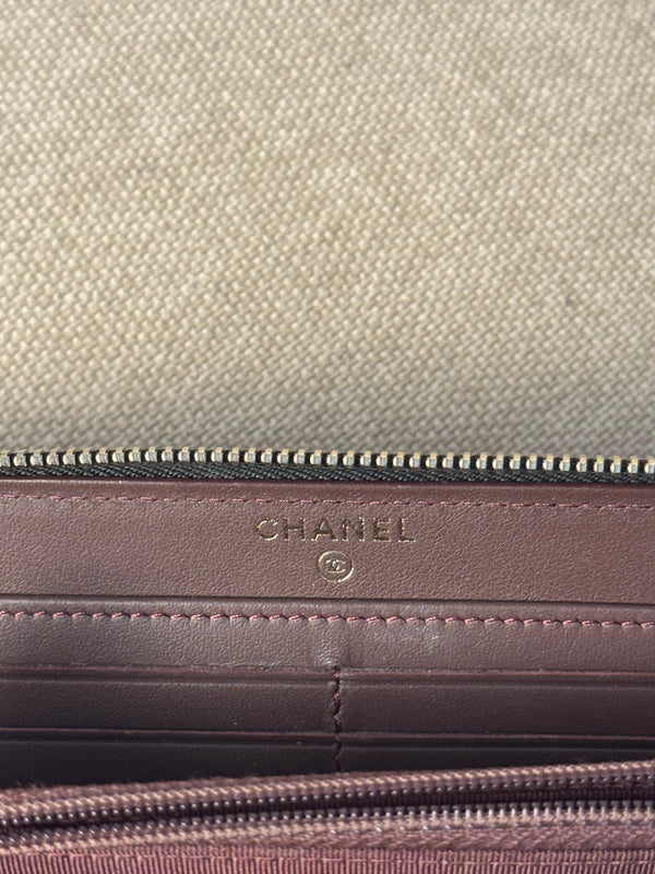 Chanel Lucky Charms Reissue 2.55 Zippy Purse Wallet Quilted Aged Calfskin Long CC Coco Mark Vintage
