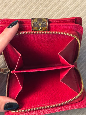 Louis Vuitton x Takashi Murakami Cherry Classic LV Monogram Cerises Compact Zip Wallet S/S 2005 Vintage