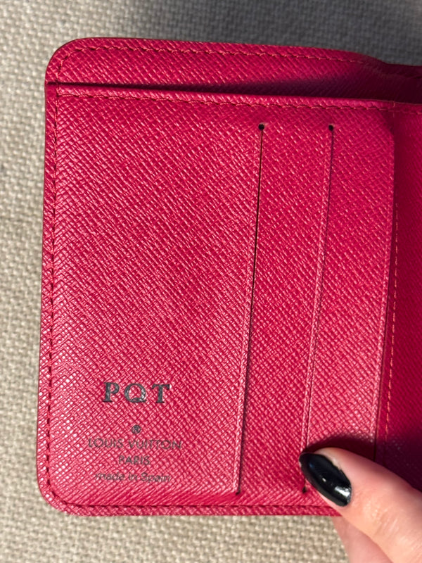Louis Vuitton x Takashi Murakami Cherry Classic LV Monogram Cerises Compact Zip Wallet S/S 2005 Vintage