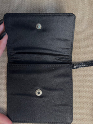 Gucci Vintage Structured Minimalist Nylon Black Handbag Shoulder Bag Silver Detailing Hardware Large Shoulder Bag buckle detail monochrome vintage Buckle clasp detail chic 2000s