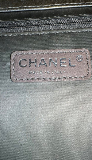 Chanel Vintage 2008 Cruise Collection Karl Lagerfeld Silver Ice Cube Leather Flap Choco Bar Shoulder Bag Y2k Limited Edition