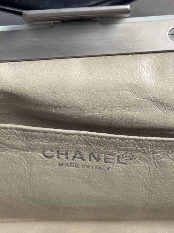 Chanel Vintage 2001 Black and Creme Chocolate Bar Leather Frame Checkered Shoulder Bag Karl Lagerfeld Limited Edition