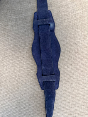 Balenciaga City Bag Le City Limited Edition Suede Navy Blue Leather Trim Shoulder Bag Motorcycle Shoulder Bag