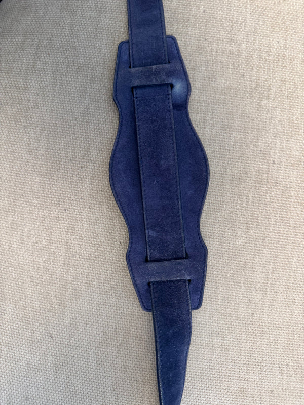 Balenciaga City Bag Le City Limited Edition Suede Navy Blue Leather Trim Shoulder Bag Motorcycle Shoulder Bag