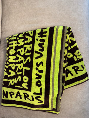 Louis Vuitton LV x Stephen Sprouse FW08 Small Graffiti Gym Towel 100% Cotton Limited Edition collection