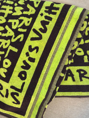 Louis Vuitton LV x Stephen Sprouse FW08 Small Graffiti Gym Towel 100% Cotton Limited Edition collection