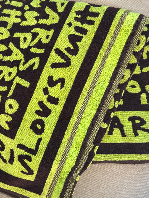 Louis Vuitton LV x Stephen Sprouse FW08 Small Graffiti Gym Towel 100% Cotton Limited Edition collection