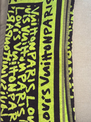 Louis Vuitton LV x Stephen Sprouse FW08 Small Graffiti Gym Towel 100% Cotton Limited Edition collection