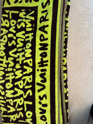 Louis Vuitton LV x Stephen Sprouse FW08 Small Graffiti Gym Towel 100% Cotton Limited Edition collection