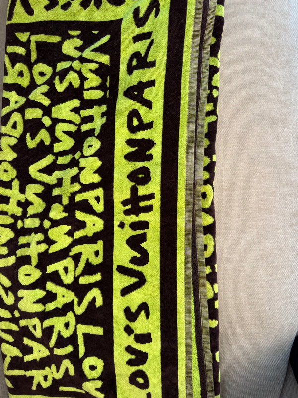 Louis Vuitton LV x Stephen Sprouse FW08 Small Graffiti Gym Towel 100% Cotton Limited Edition collection