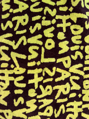Louis Vuitton LV x Stephen Sprouse FW08 Small Graffiti Gym Towel 100% Cotton Limited Edition collection