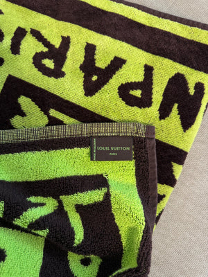 Louis Vuitton LV x Stephen Sprouse FW08 Small Graffiti Gym Towel 100% Cotton Limited Edition collection