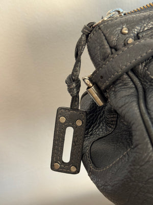 Chloe paddington Dark Grey Silver Limited Edition Grained Leather Shoulder Bag Vintage Lock Key 2005 Iconic 2000s