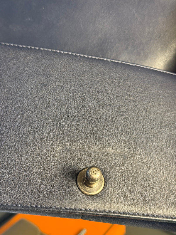 CHANEL BOY BAG - BLUE VELVET