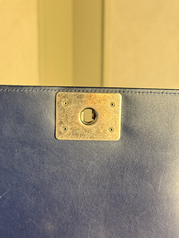 CHANEL BOY BAG - BLUE VELVET