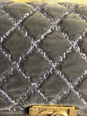 CHANEL BOY BAG - BLUE VELVET