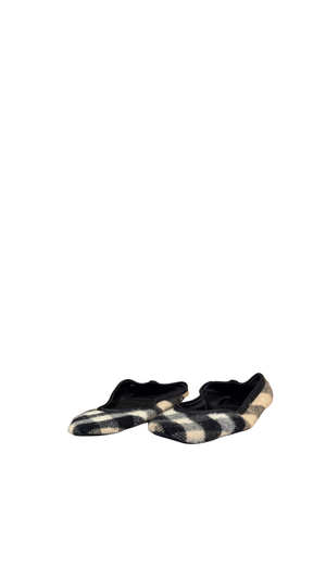 Burberry Vintage Classic Plaid Check Wool Ballerina Flats Slip-On Round Toe Casual Shoes EUR 38&nbsp;with Matching Storage Pouch