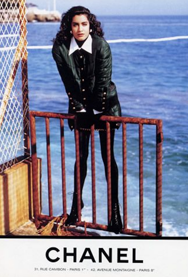 Chanel F/W 1990 Black Quilted Long Parka Puffer Coat with Gold CC buttons Long sleeve Rare Vintage Silk FR 36