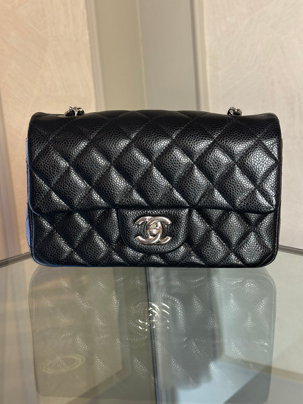 CHANEL SMALL RECTANGULAR - SILVER HARDWARE