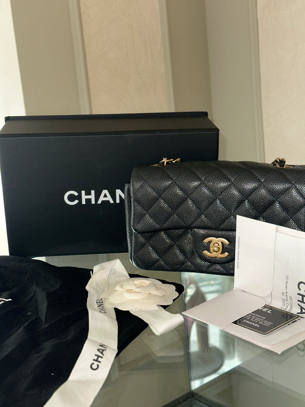 CHANEL RECTANGULAR FLAP - GOLD HARDWARE